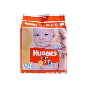 Huggies new dry large diapers 56s