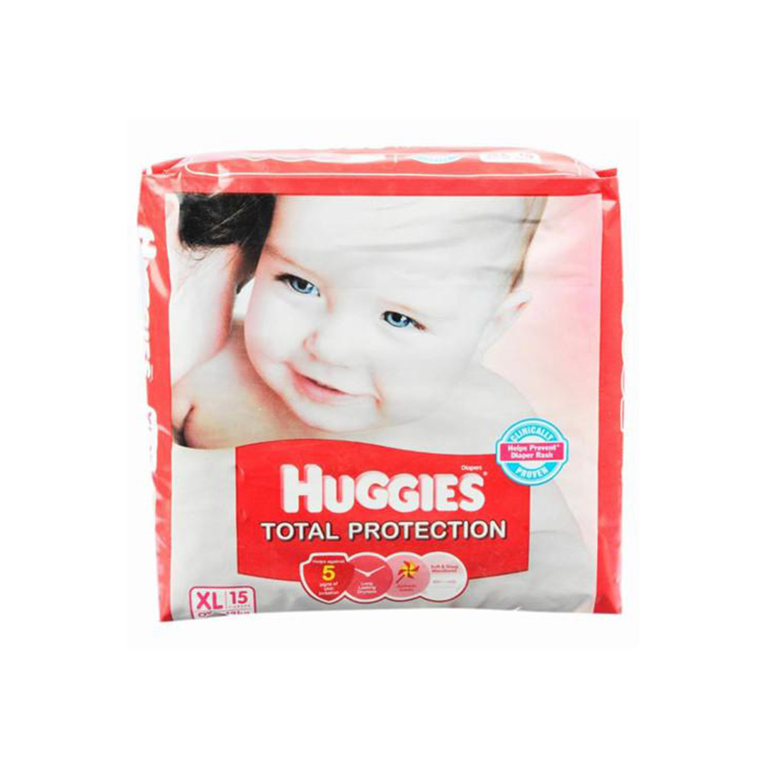 Huggies total protection xl diapers 15s
