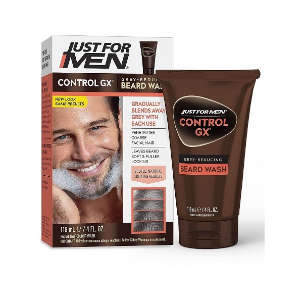 Just For Men Control Gx Grey Reducing Beard Shampoo, Mustache & Beard, 4 Ounce