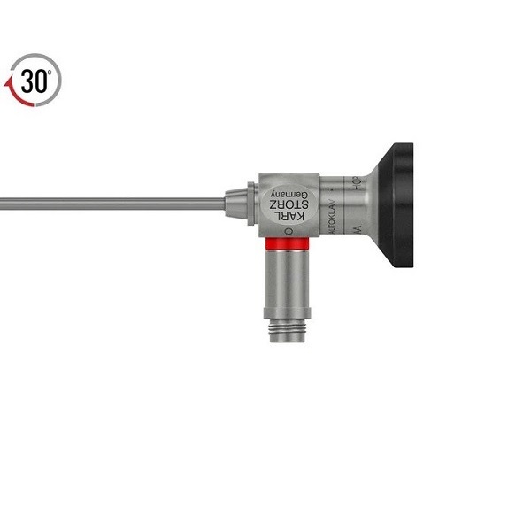 Karl Storz 2.7 mm 30° HOPKINS® II Autoclavable Telescope, 11 cm, Reverse, Red