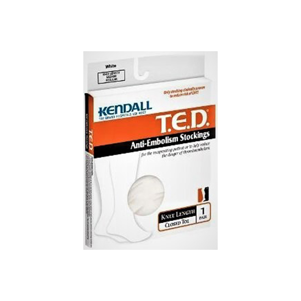 Kendall Ted Knee Length Antiembolism Stocking (XL) Reg Length Clear Code Grn – 1 Pair
