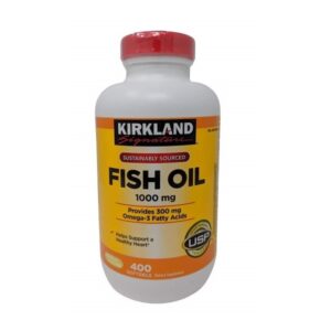 Kirkland Signature Natural Fish Oil 1000mg Omega-3, 400 Softgels