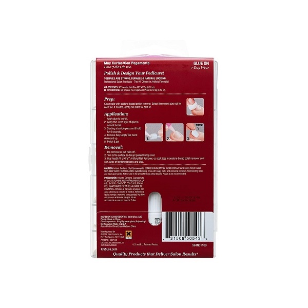 Kiss 96 Full Cover Toenails (2 Pack) - Image 3