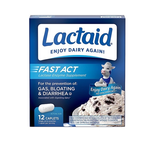 Lactaid Fast Act Caplets - 12 ea