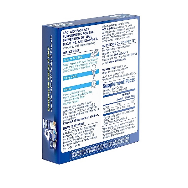 Lactaid Fast Act Caplets - 12 ea - Image 9