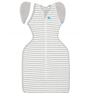 Love To Dream Swaddle UP- 50/50- Gray Stripe- Medium 13.2- 18.7 lbs