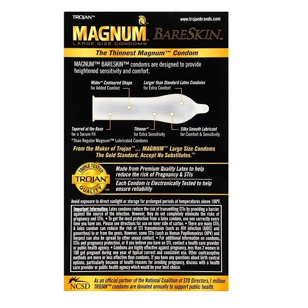 Magnum Bareskin 10 Pack Condoms by Trojan - Image 2