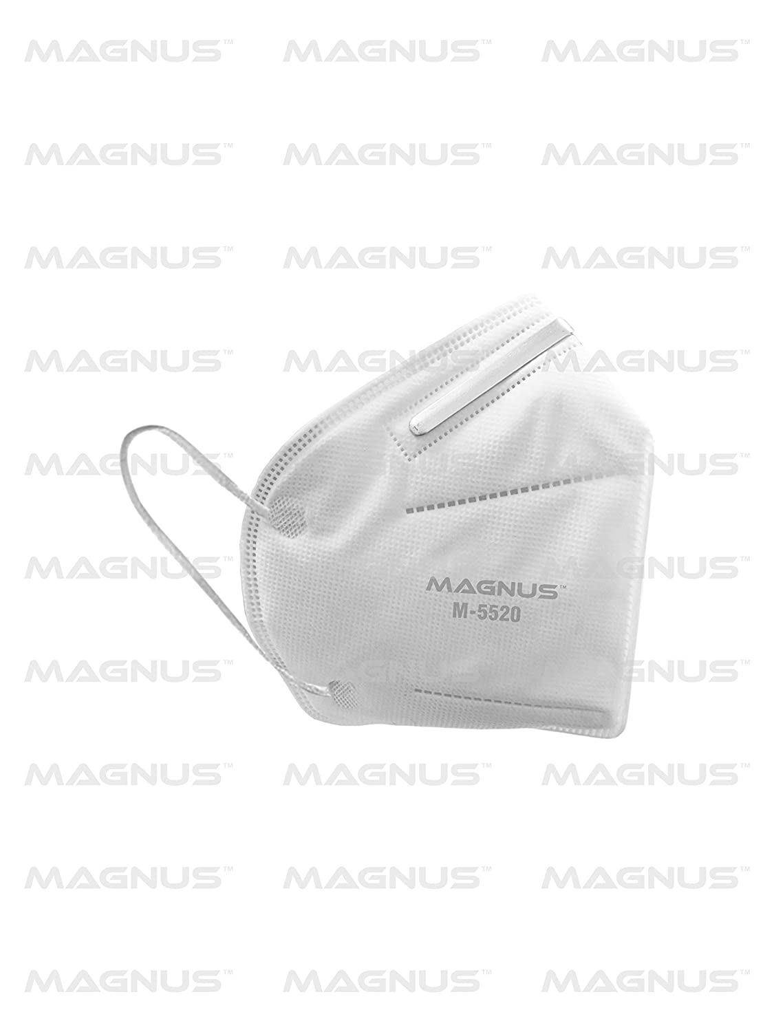 Magnus Non Woven M5520 Embedded Nose clip Super Saver Disposable Double Meltblown Filter Layer Face Masks (White) -Pack of 10 - Image 4