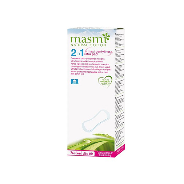Masmi 100% Pure Cotton 2 in 1 - Maxi Plus / Ultra Pads 24s