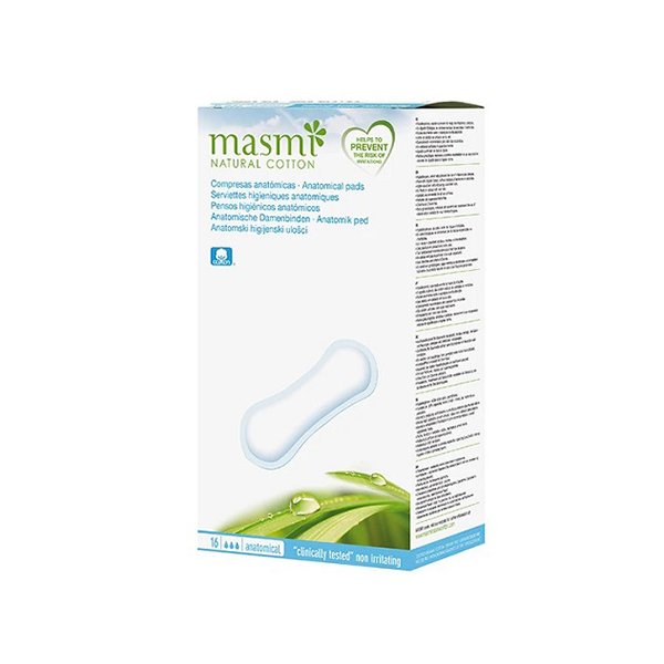Masmi 100% Pure Cotton Classic Anatomical Pads 16s