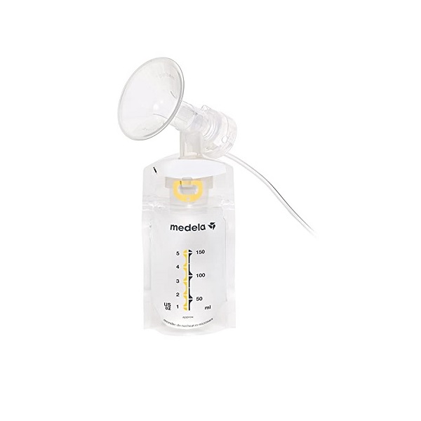 Medela Pump & Save Breastmilk Bags with Easy-Connect Adapter, 20-Pack (Clear) - Image 4