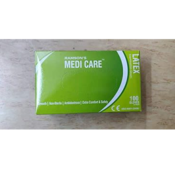 Medicare Latex Examination Gloves Box (White, Medium) - Image 2