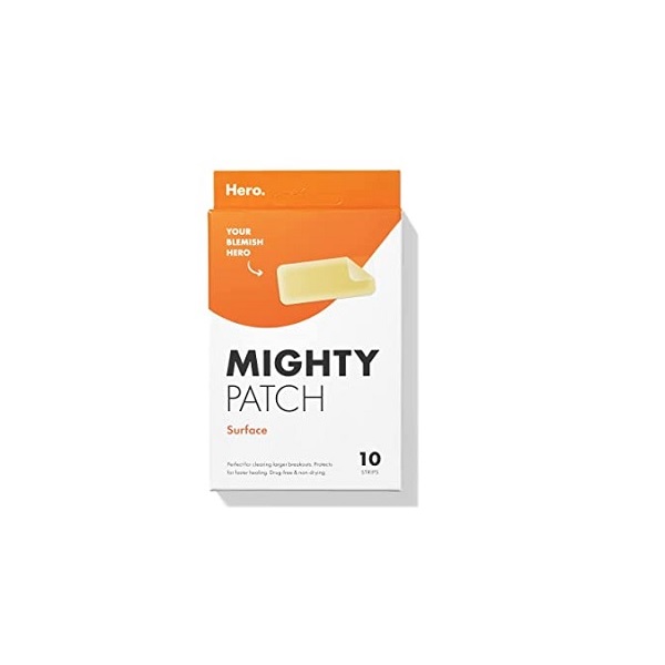 Mighty Patch Surface large hydrocolloid acne patches, 10 pack, spot treatment for body and big breakouts