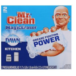 Mr. Clean Magic Eraser Kitchen with Dawn, Cleaning Pads with Durafoam, 2 Count