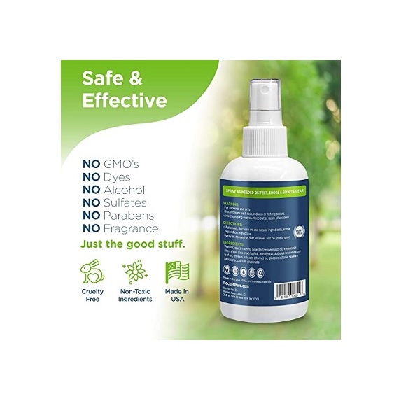 Natural Shoe Deodorizer, Foot Deodorant Spray for Athletes. Removes Odor, Stink From Bacteria. Mint Spray Freshens Better Than Powders, Antiperspirants, Insoles, Sneaker Balls. Use on Feet and Shoes. - Image 7