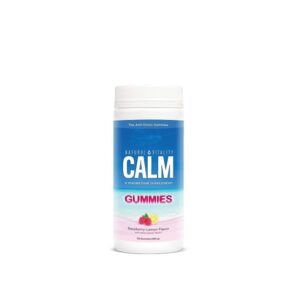 Natural Vitality CALM Gummies 120 ct Raspberry Lemon Magnesium Supplement