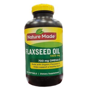 Nature Made Organic Flaxseed Oil 1400mg, 100 Softgels