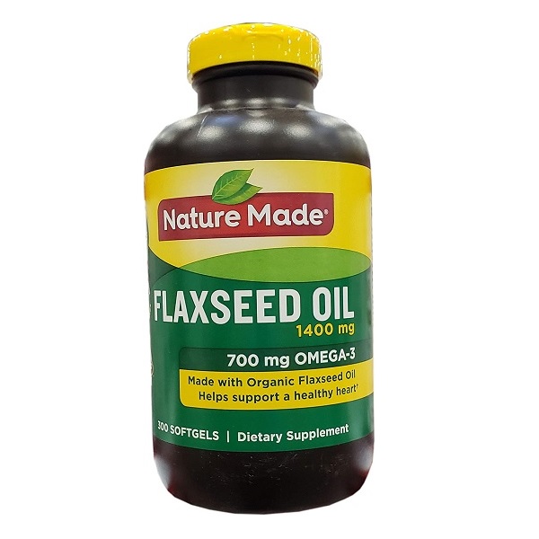 Nature Made Organic Flaxseed Oil 1400mg, 100 Softgels