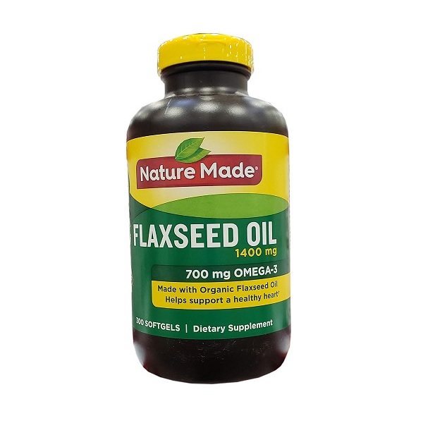 Nature Made Organic Flaxseed Oil 1400 mg omega 3 6 9 softgels 100 count