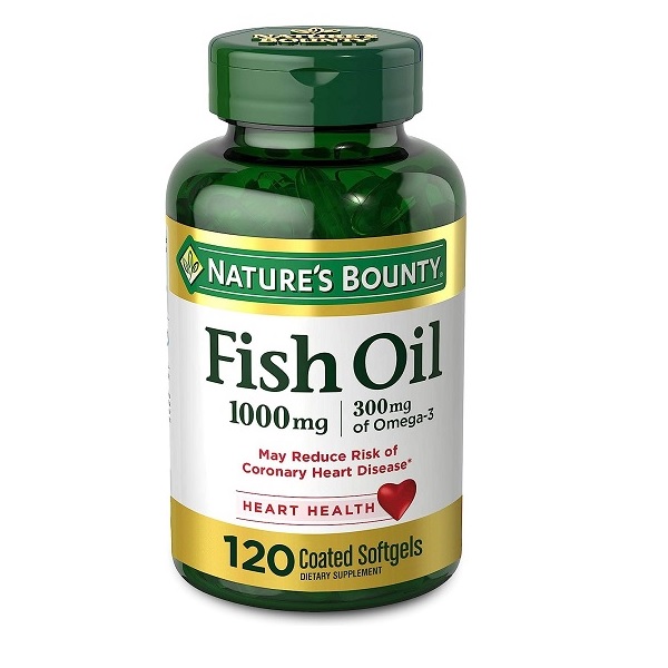 Nature's Bounty Omega-3 Fish Oil Odorless, 1000 mg, 120 Softgels