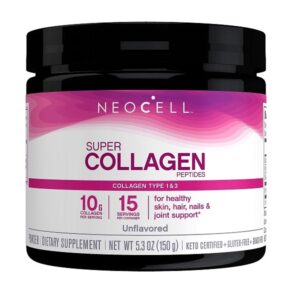 NeoCell Super Collagen Peptides Powder, Unflavored, 15 Servings, Package May Vary, White, 5.3 Oz