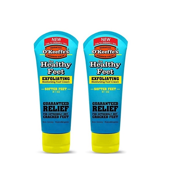 O'Keeffe's Healthy Feet, Exfoliating Foot Cream, 3 oz. Tube - 2 Pack