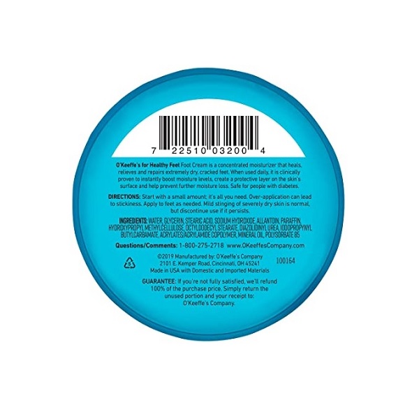 O'Keeffe's K0320001 for Healthy Feet Foot Cream, 3.2 oz, Jar - Image 2