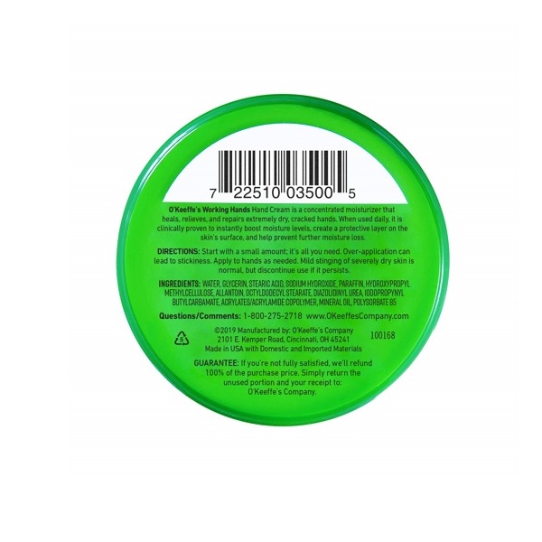 O'Keeffe's K0350002-7 Working Hands Hand Cream in Jar (7 Pack), 3.4 oz - Image 2