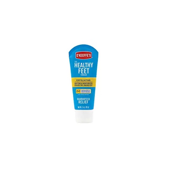 O'Keeffe's K0400008 Healthy Feet Exfoliating Foot Cream, 3 ounce Tube