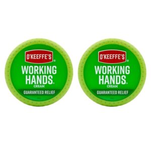 O’Keeffe’s Working Hands Hand Cream 3.4 Oz jars pack of 2 for dry skin