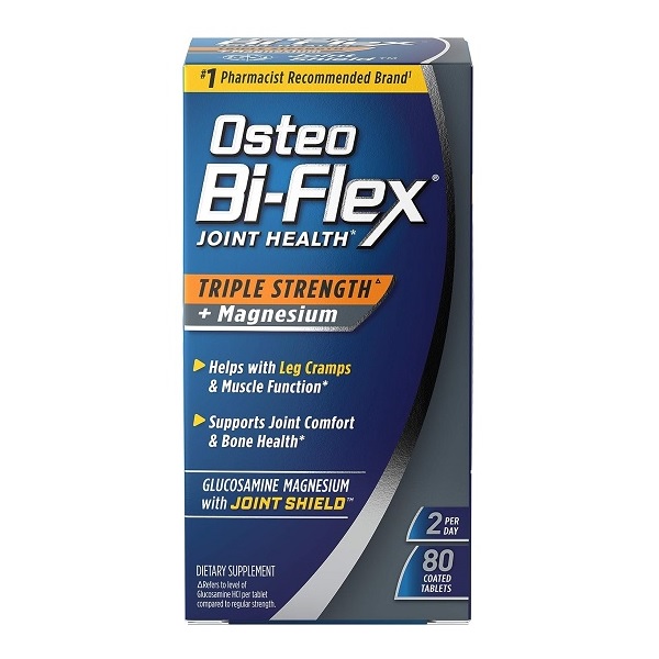 Osteo Bi-Flex Triple Strength Joint Supplement with Glucosamine & Magnesium, Gluten Free, 80 Tablets