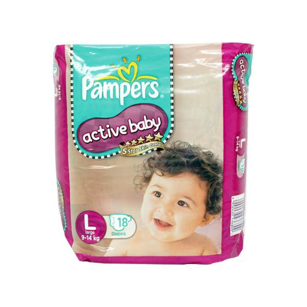 Pampers Active Baby Diapers L 18s