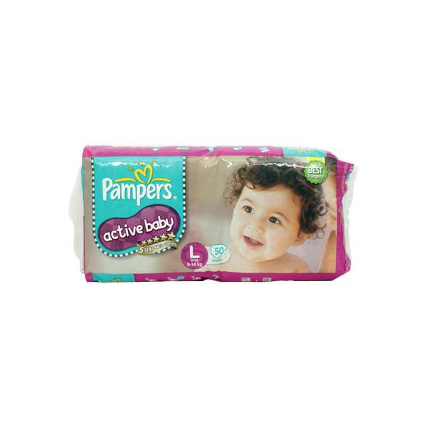 Pampers Active Baby Large Diapers 50s