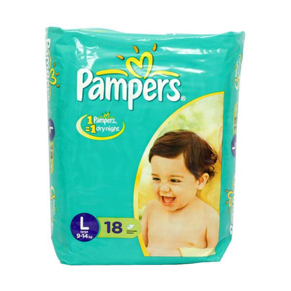 Pampers L Diapers 18s