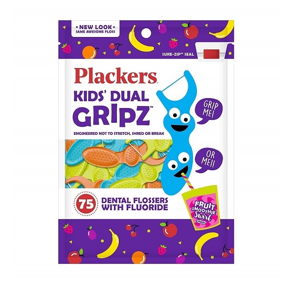 Plackers Kids Dental Floss Picks, 75 Count
