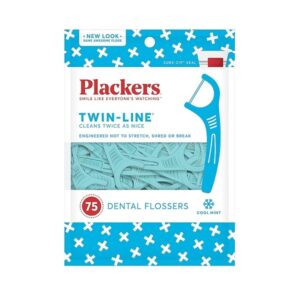 Plackers Twin Line Whitening Flossers 75 Count
