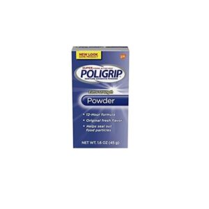 PoliGrip Super Denture Adhesive Powder, Extra Strength, 1.6 oz (45 g) One Bottle