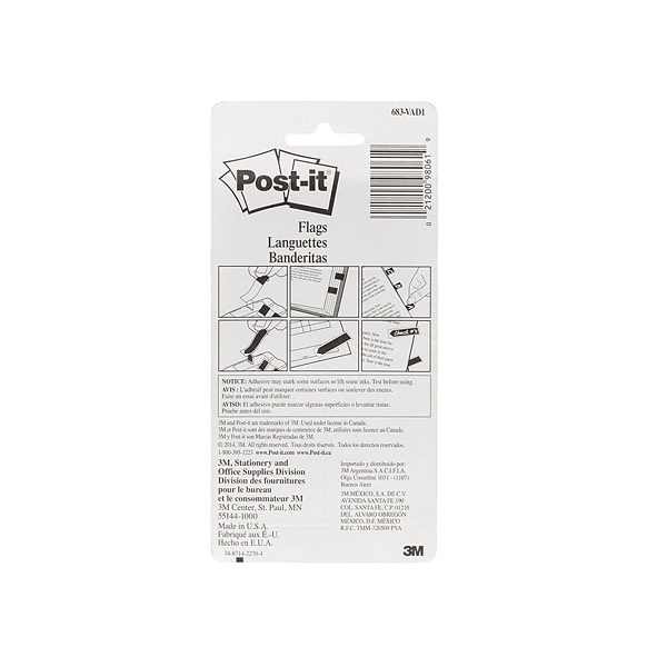 Post-it Flags Value Pack, Assorted Colors, Sticks Securely for Long-Lasting Use.47 in. Wide, 35/Dispenser, 8 Dispensers/Pack Plus 48 Arrow Flags (683-VAD1) - Image 2