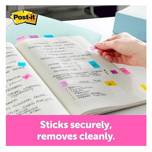 Post-it Flags Value Pack, Assorted Colors, Sticks Securely for Long-Lasting Use.47 in. Wide, 35/Dispenser, 8 Dispensers/Pack Plus 48 Arrow Flags (683-VAD1) - Image 4
