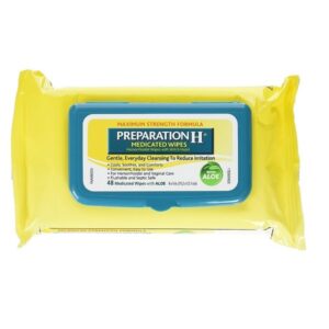 Preparation H Medicated Hemorrhoidal Wipes with Witch Hazel and Aloe, 48-Count Refill Package