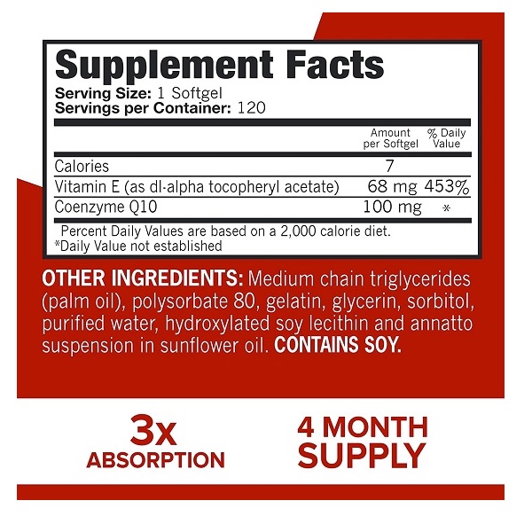 Qunol Ultra CoQ10, 300% Better Absorption, Patented Water and Fat Soluble - Image 6