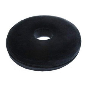 RENEWA Premium Donut Orthopedic High Density Seat Cushion Relieves Piles, Lower Back Pain, Coccyx, Sciatica used in Office Chairs, Car Seat (Black)