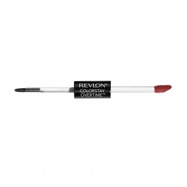 Revlon Colorstay Overtime Glossy Finish Dual Ended Long Wearing Liquid Lipstick with Clear Lip Gloss, with Vitamin E - Plum / Berry, Ultimate Wine (140), 0.07 oz - Image 2