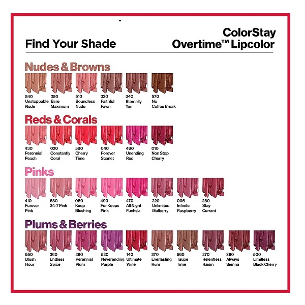 Revlon Colorstay Overtime Glossy Finish Dual Ended Long Wearing Liquid Lipstick with Clear Lip Gloss, with Vitamin E - Plum / Berry, Ultimate Wine (140), 0.07 oz - Image 4