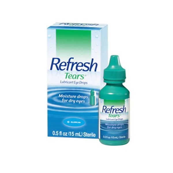 Refresh Tears Lubricant Eye Drops 0.5 % , 15 ml , 2 Ea