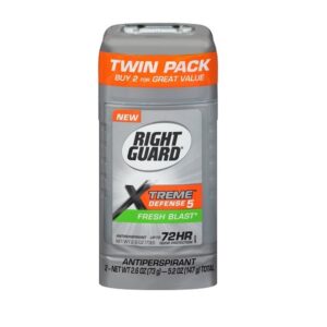 Right Guard Xtreme Defense 5 Fresh Blast 2.6 oz deodorant stick