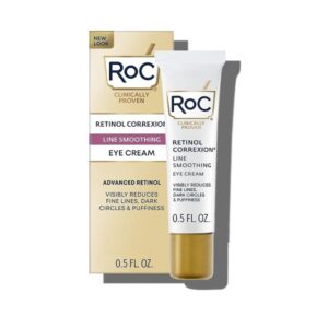 RoC Retinol Correxion Line Smoothing Eye Cream anti aging retinol eye treatment for wrinkles dark circles and puffiness 0.5 oz