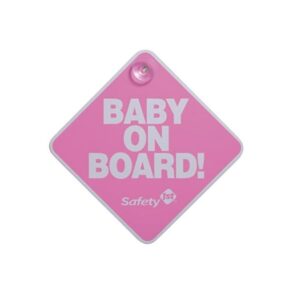 Safety 1st Baby On Board pink car sign for infant safety