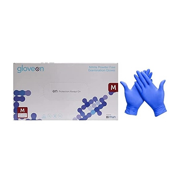 Samurai Gloveon Nitrile Powder Free Examination Gloves, M Size, Blue Family, 100 pcs by weight (Pack of 10)
