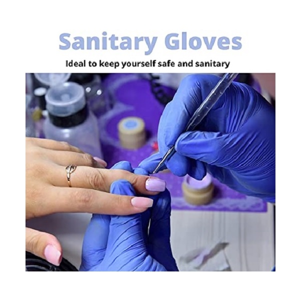 Samurai Gloveon Nitrile Powder Free Examination Gloves, M Size, Blue Family, 100 pcs by weight (Pack of 10) - Image 5